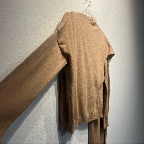 MAJE Madji Scarf-Detail Wool-Blend Tanπ€ Sweater | FR/EU3 US Large | $385 Retail - Picture 5 of 16